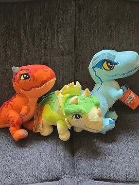 Jurassic World 10" Plush Lot Of 3 With Tags